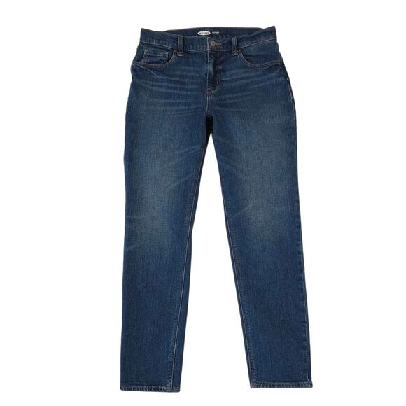 Old Navy Denim - Old Navy Jeans Boyfriend Mid Rise Medium Wash Stretch Classic Americana Womens 0